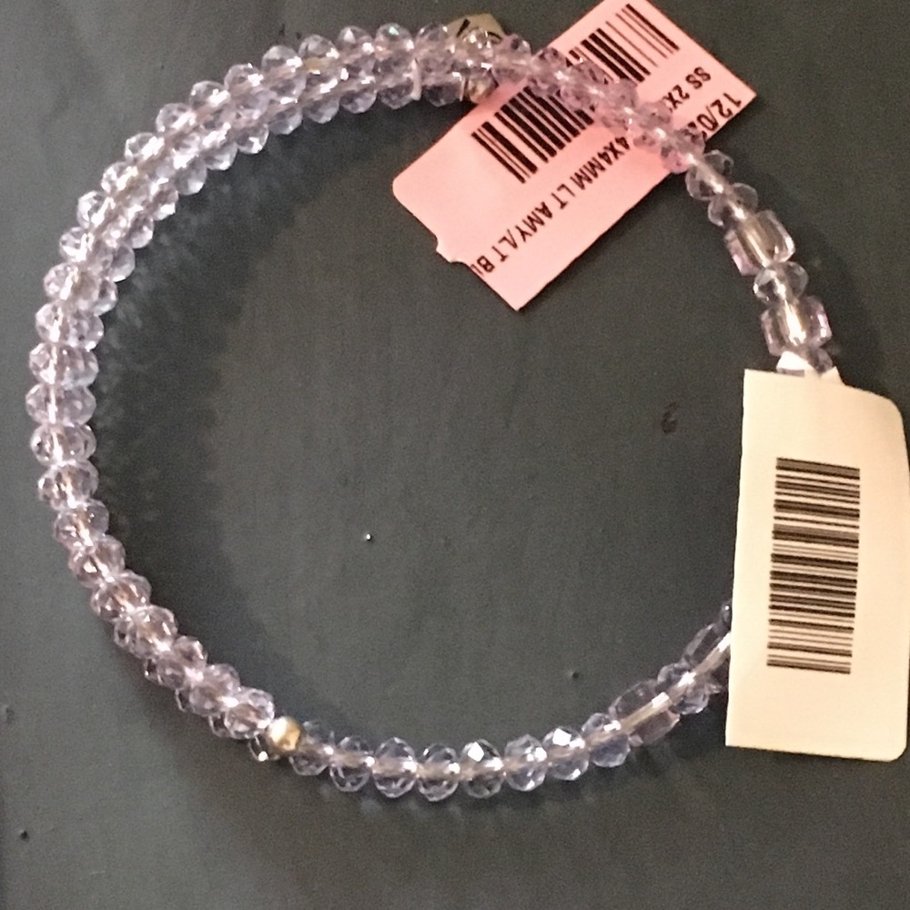 Purple chrysalis bead bracelet